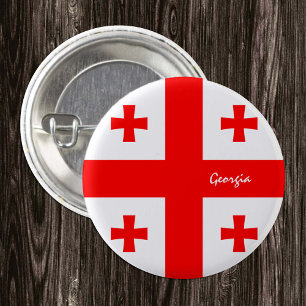 Georgia button, patriotic Georgian Flag fashion 3 Cm Round Badge
