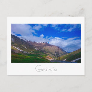Georgia Caucuses Mountains Landscape Nature Postcard