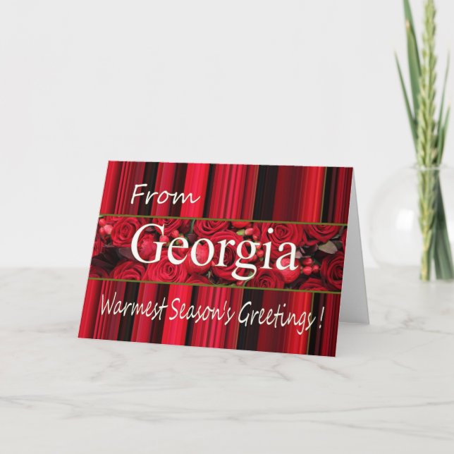 Georgia    Christmas Card, state specific Holiday Card (Front)