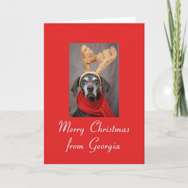 Georgia    Christmas Card, state specific Holiday Card (Front)