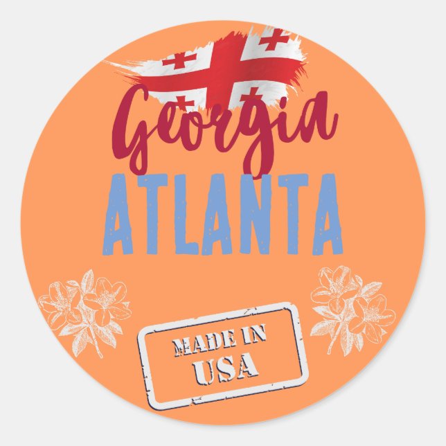  Georgia Cities Classic Round Sticker (Front)