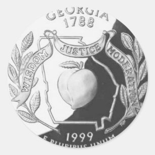 Georgia Classic Round Sticker