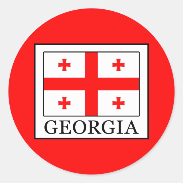 Georgia Classic Round Sticker (Front)