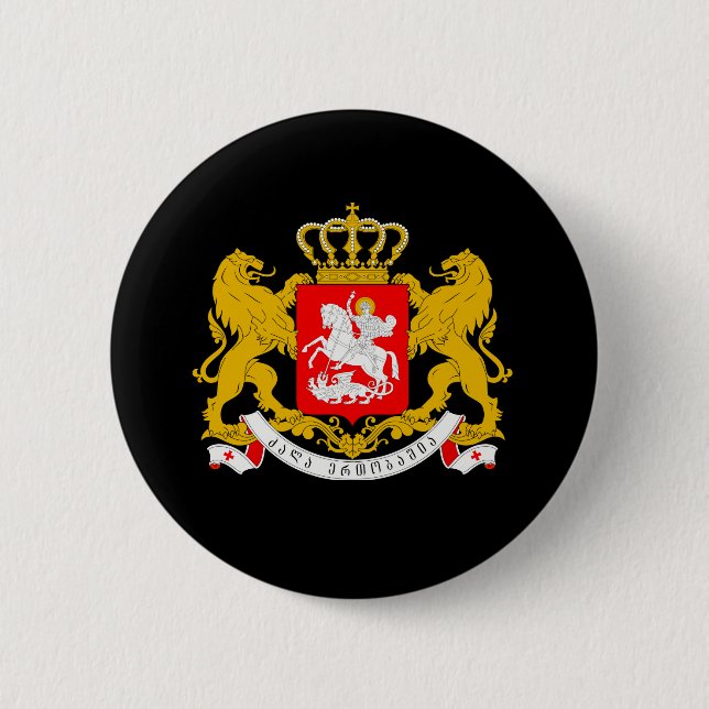 Georgia Coat of Arms 6 Cm Round Badge (Front)