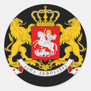georgia coat of arms classic round sticker