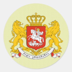 Georgia Coat of Arms detail Classic Round Sticker