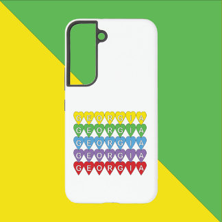 Georgia Colourful Hearts Pattern Samsung Galaxy Case