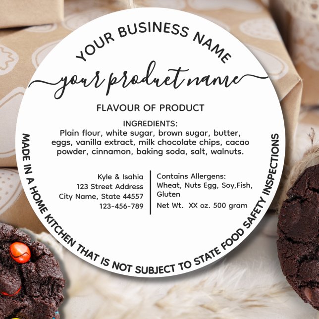 Georgia Cottage Law Food label sticker (Creator Uploaded)