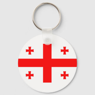 georgia country flag long symbol key ring