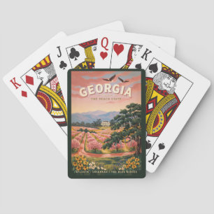 Georgia Country Illustration Travel Art Vintage Playing Cards
