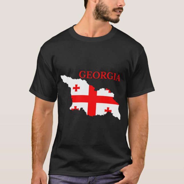 Georgia Country T-ShirtGeorgia Country Flag Map T-Shirt (Front)