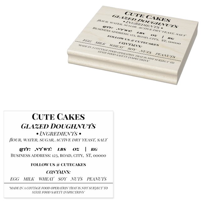 Georgia Customisable Product Rubber Stamp (Stamped)