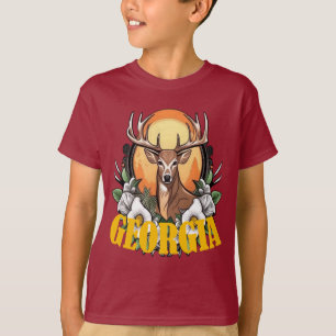 Georgia Deer With Roses T-Shirt