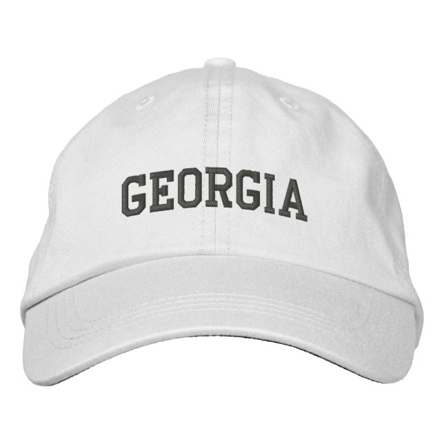 Georgia Embroidered Adjustable Cap Cool Grey (Front)