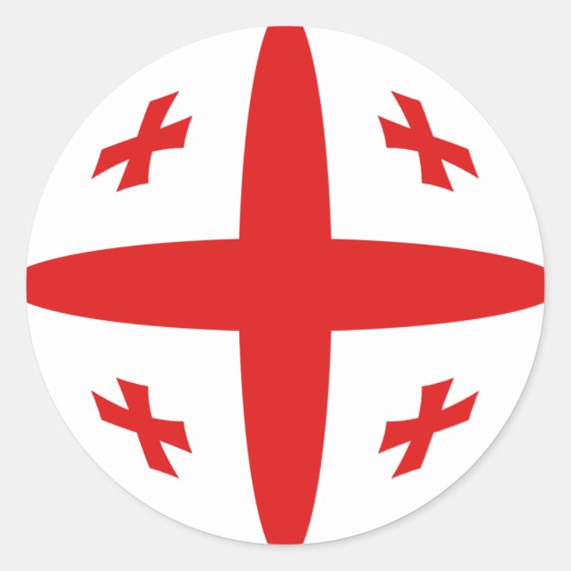 Georgia Fisheye Flag Sticker (Front)