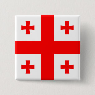 Georgia Flag 15 Cm Square Badge