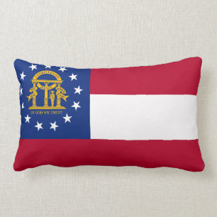 Georgia flag, American state flag Throw Pillow