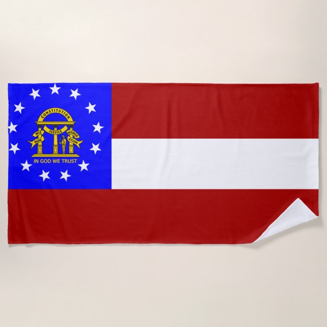 Georgia flag beach towel (Front)