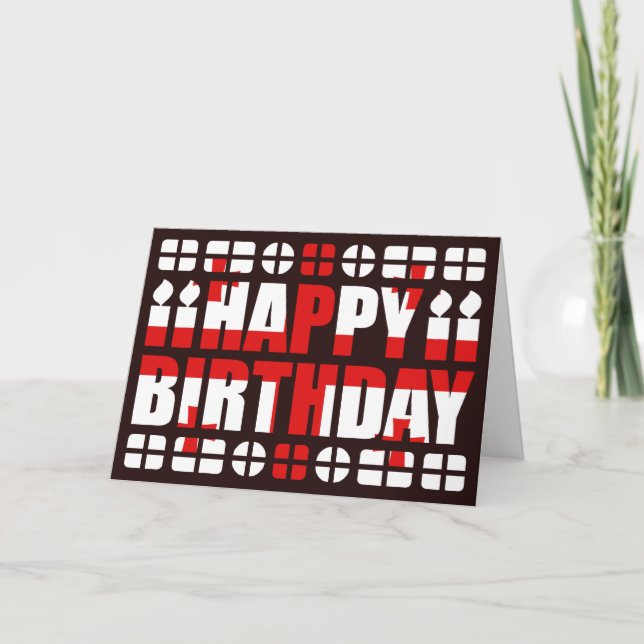 Georgia Flag Birthday Card (Front)