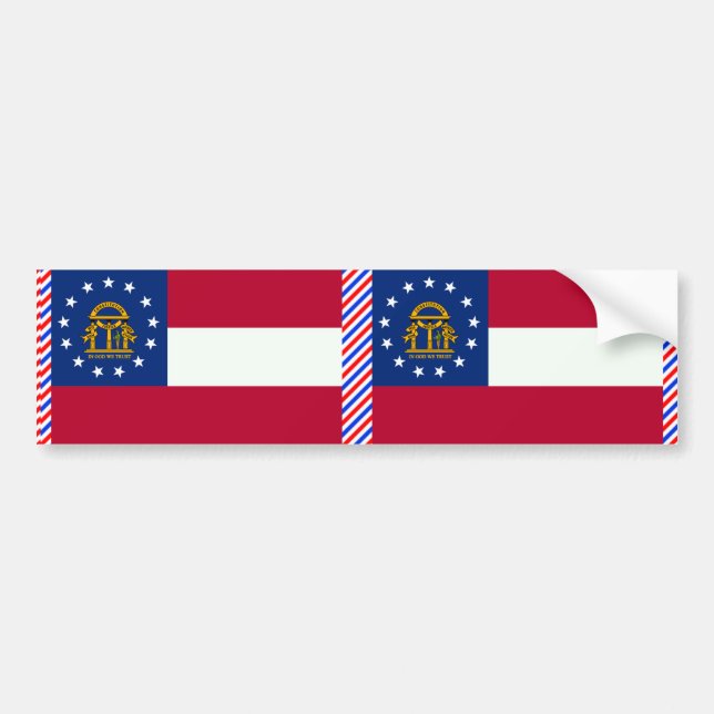 Georgia Flag Bumper Sticker (Front)