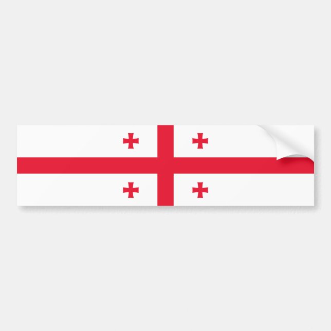 Georgia Flag Bumper Sticker (Front)