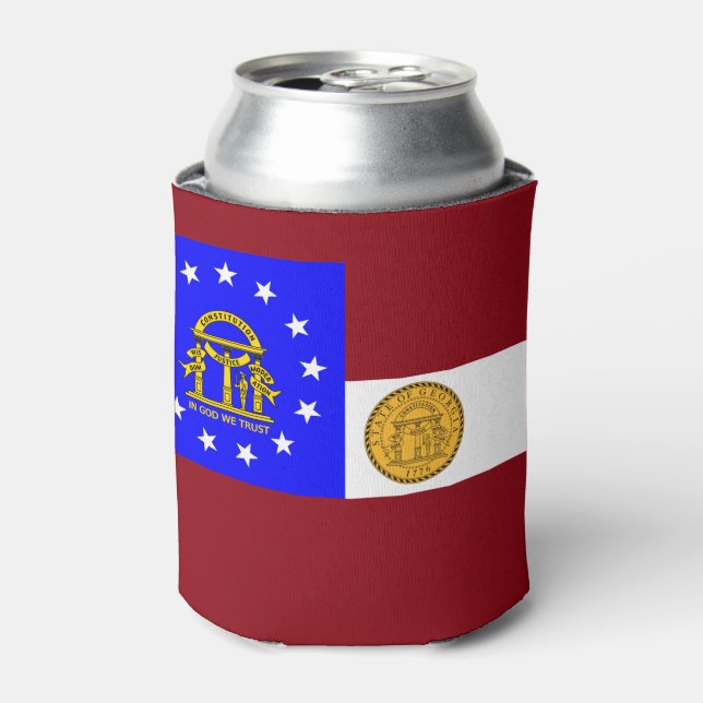 Georgia flag can cooler (Can Front)
