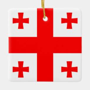 Georgia Flag Ceramic Ornament