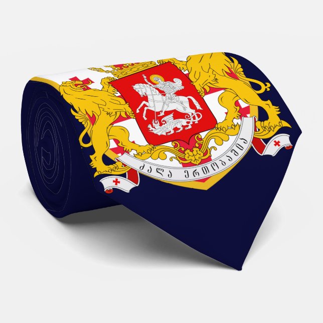 Georgia Flag Coat Arm Tie (Rolled)