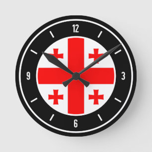 Georgia Flag Elegant Round Clock