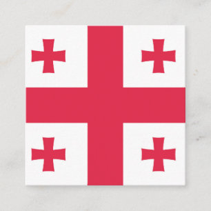 Georgia Flag Emblem Square Business Card