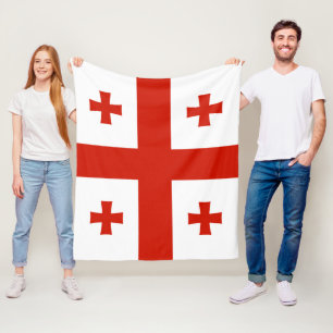Georgia flag fleece blanket