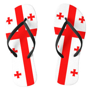 Georgia Flag Flip Flops