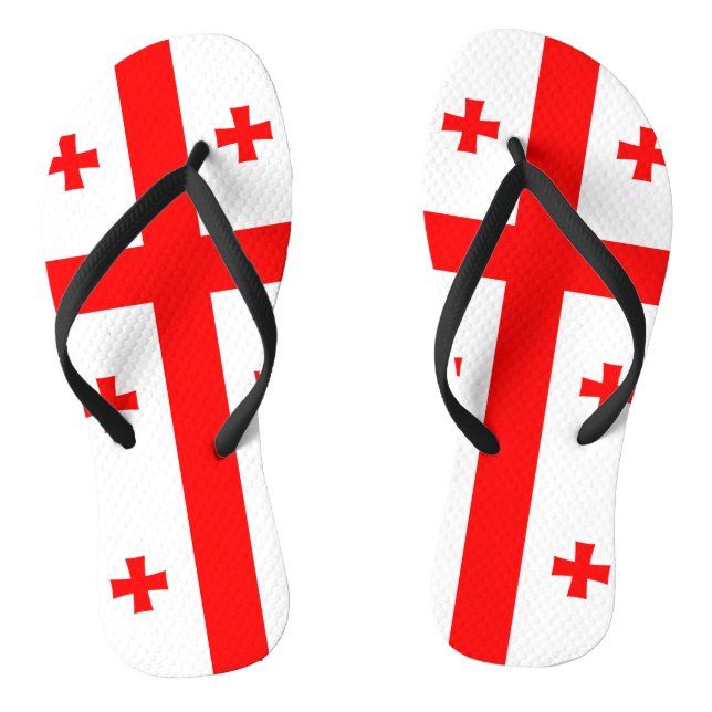 Georgia Flag Flip Flops (Footbed)