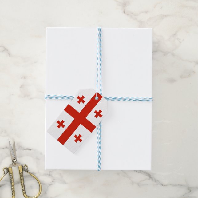 Georgia flag gift tags (With Twine)