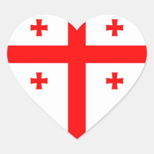 Georgia Flag Heart Sticker