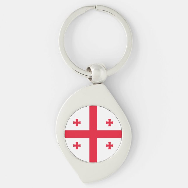 Georgia Flag Key Ring (Front)