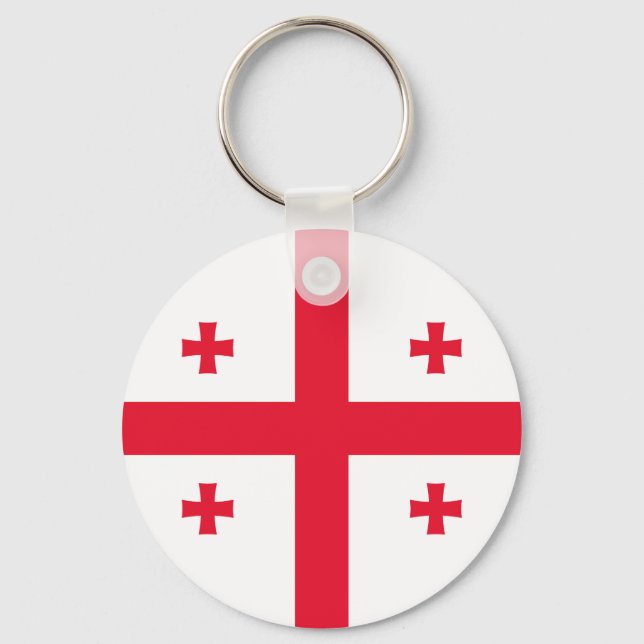 Georgia Flag Key Ring (Front)