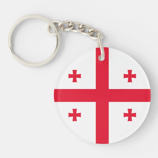 Georgia Flag Key Ring (Front)