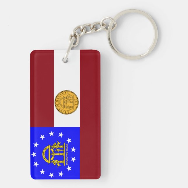 Georgia flag key ring (Back)