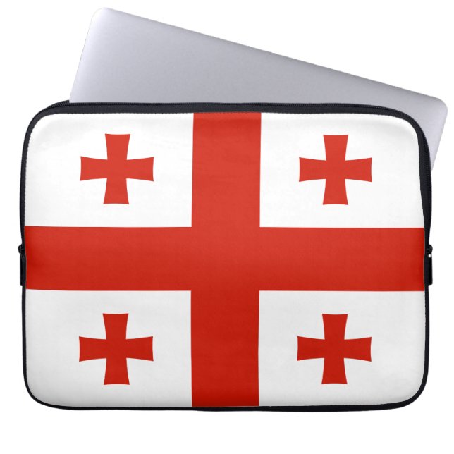 Georgia flag laptop sleeve (Front)