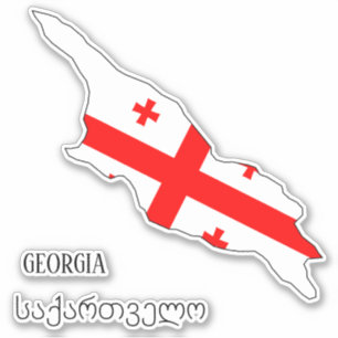 Georgia Flag Map