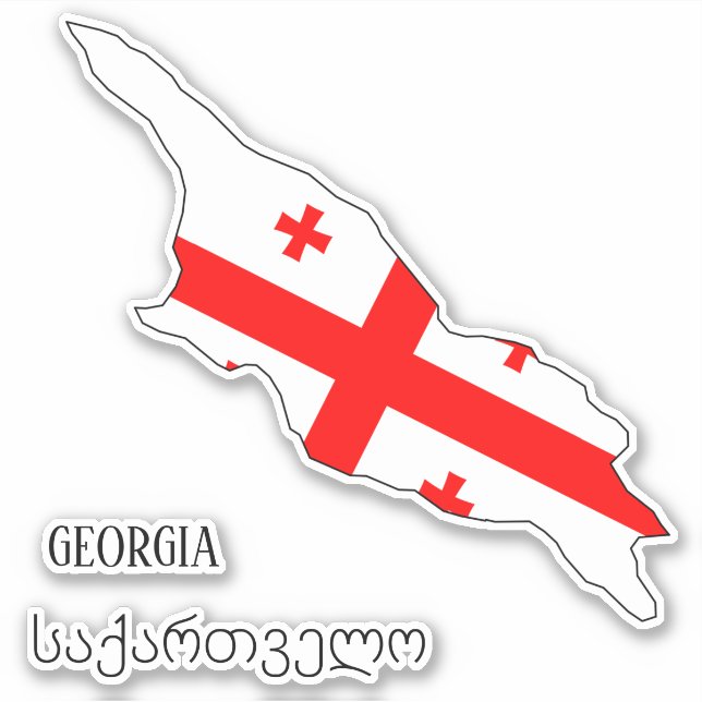 Georgia Flag Map (Front)