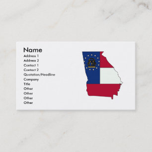 Georgia Flag Map Business Card