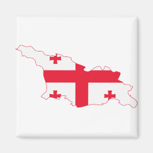Georgia Flag Map GE Magnet