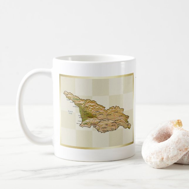 Georgia Flag + Map Mug (With Donut)