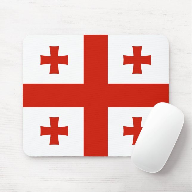 Georgia flag mouse mat (With Mouse)