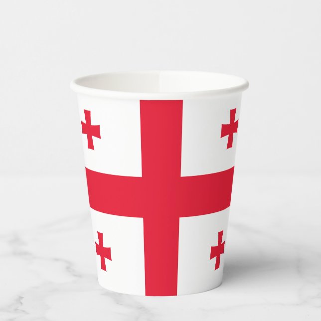 Georgia Flag Paper Cups (Left)