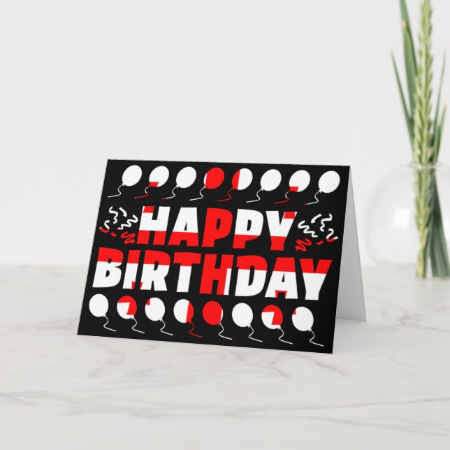 Georgia Flag Patriotic Birthday Card (Front)