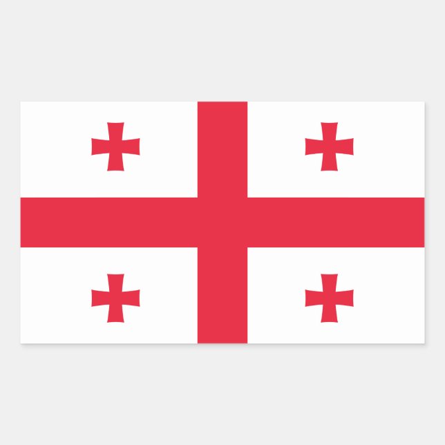 Georgia Flag Rectangular Sticker (Front)