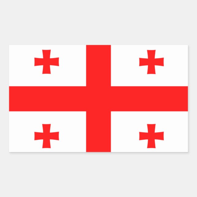 Georgia flag rectangular sticker (Front)